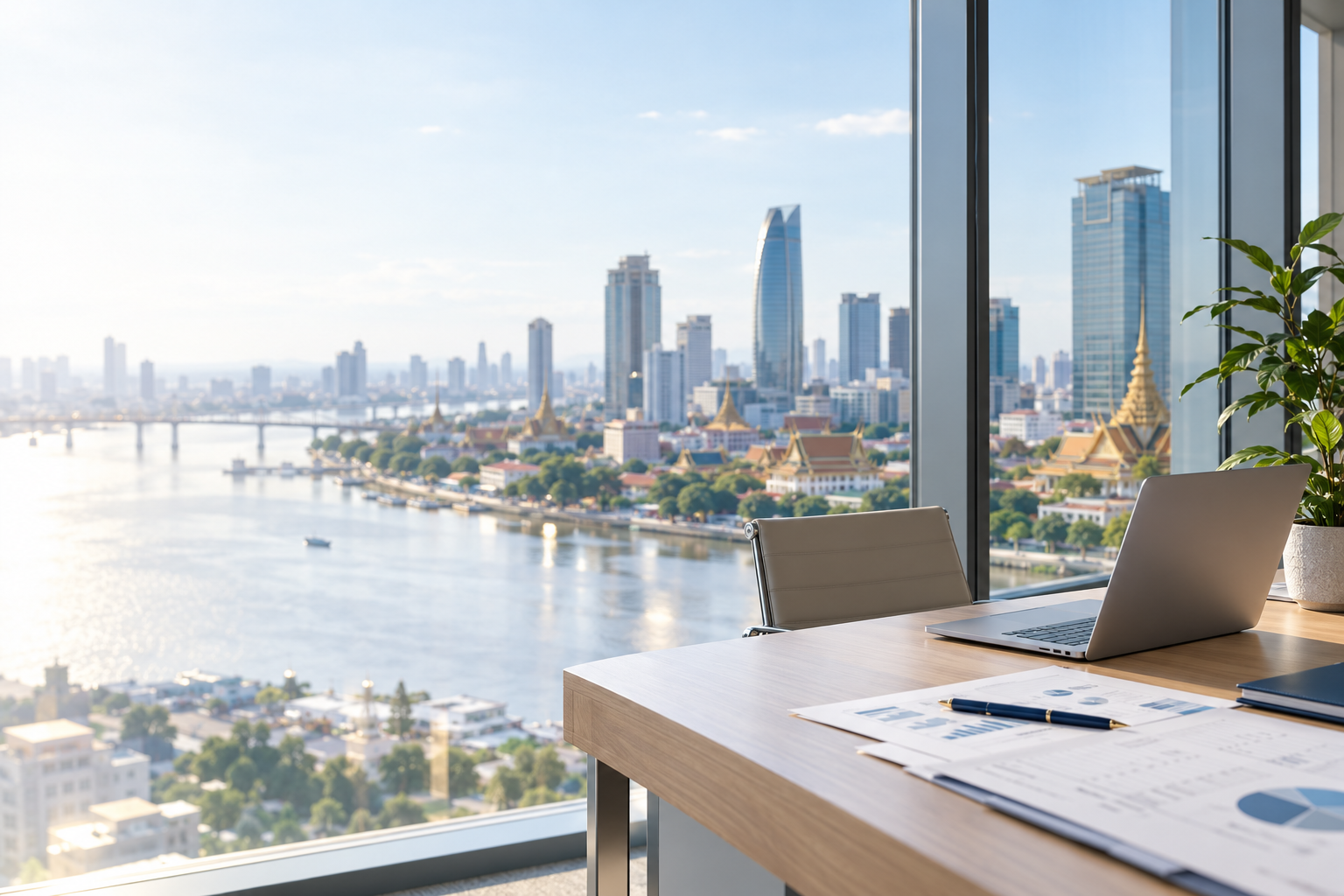 Phnom Penh office illustration